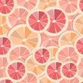 Vector colorful seamless oranges pattern. Royalty Free Stock Photo