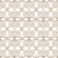 Vector seamless oriental pattern - simple geometric design. Abstract trendy eastern symmetric background. Creative Royalty Free Stock Photo