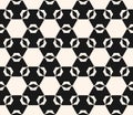 Abstract repeat monochrome background with simple figures, hexagons, rhombuses.