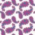 Vector seamless paisley pattern for printing on packaging, fabric and design