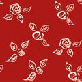 Vector seamless patern graphic roses on a background