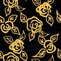 Vector seamless patern graphic roses on a background