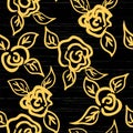 Vector seamless patern graphic roses on a background Royalty Free Stock Photo