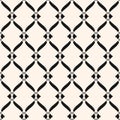 Vector seamless pattern. Abstract black and white curved grid background Royalty Free Stock Photo