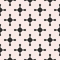 Vector seamless pattern, abstract geometric background with simple crossing figures