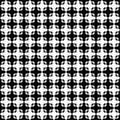 Vector seamless pattern. Abstract geometric texture. Black-and-white background with divided circles. Monochrome design. Royalty Free Stock Photo