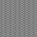 Vector seamless pattern. Abstract geometric texture. Black-and-white background. Monochrome divided circle in rhombus design. Royalty Free Stock Photo