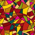 Vector seamless pattern - abstract mosaic stained-