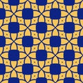 Vector seamless pattern. Abstract mosaic texture in yellow and navy blue colors Royalty Free Stock Photo