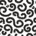 Vector seamless pattern. Abstract texture with bold monochrome wavy stripes. Creative background with distorted lines.