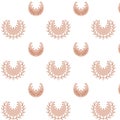 Vector seamless pattern with abstractions in boho style. Cute pattern with spots. decoration in boho style.