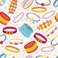 Vector seamless pattern with accessories Royalty Free Stock Photo