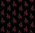 Vector seamless pattern of anarchy symbol