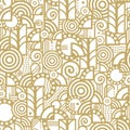 Vector seamless pattern in an art deco style