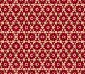 Vector seamless pattern in Asian style. Red and gold luxury ornament . Royalty Free Stock Photo