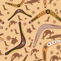 Seamless pattern of Australian theme variant 1