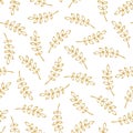 Vector seamless pattern of autumn leaves.