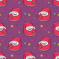 Vector seamless pattern with baby potty Royalty Free Stock Photo