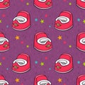 Vector seamless pattern with baby potty