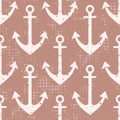 Vector seamless pattern Background with anchor Creative geometric vintage backgrounds, nautical theme Graphic illustration with at