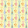 Vector seamless pattern background rabbits with carrots