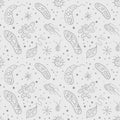 Vector seamless pattern with bacteria virus icons. Royalty Free Stock Photo