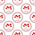 Vector seamless pattern with balloons hearts and the inscription I love you Royalty Free Stock Photo