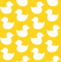 Vector Seamless Pattern Of Bath Duck Toy