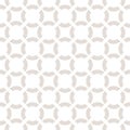 Vector seamless pattern. Beige geometric texture with curved shapes, grid Royalty Free Stock Photo