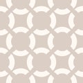 Vector seamless pattern. Beige geometric texture with curved shapes, grid Royalty Free Stock Photo