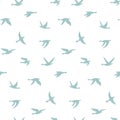 Vector seamless pattern with birds Royalty Free Stock Photo