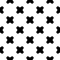 Vector seamless pattern, black crosses Royalty Free Stock Photo