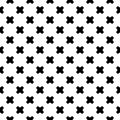 Vector seamless pattern, black crosses Royalty Free Stock Photo