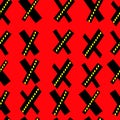 vector seamless pattern crosses x Royalty Free Stock Photo