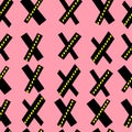 vector seamless pattern crosses x Royalty Free Stock Photo