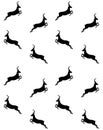 Vector seamless pattern of black deer silhouette Royalty Free Stock Photo