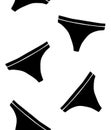 Vector seamless pattern of black panties