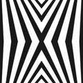 Vector seamless pattern with black and white lines, vertical crossing stripes. Royalty Free Stock Photo