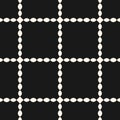 Vector seamless pattern. Black and white ornament texture with geometric mesh, curved elements, tiles Royalty Free Stock Photo