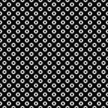 Vector seamless pattern, black & white rings Royalty Free Stock Photo