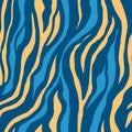 Vector seamless pattern with blue rivers and sandy banks. Beach and sea, ocean. Unique abstract hand-drawn wave patterns. The Royalty Free Stock Photo