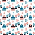 Vector seamless pattern of winter background