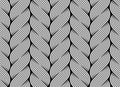 Vector seamless pattern of braided wires like tresses. Royalty Free Stock Photo