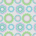 Vector seamless pattern with bright floral ornament. Vintage design element in Eastern style. Royalty Free Stock Photo