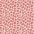 Vector seamless pattern in brown colors. Animal print, giraffe color texture. Monochrome hand-drawn background