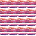 Vector seamless pattern with brush stripes . Pink violet color on white background. Hand painted grange line texture