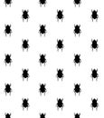 Vector seamless pattern of bug beetle silhouette