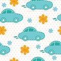 Vector seamless pattern of cars