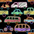 Vector seamless pattern with cars