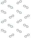 Vector seamless pattern of cartoon black glasses Royalty Free Stock Photo